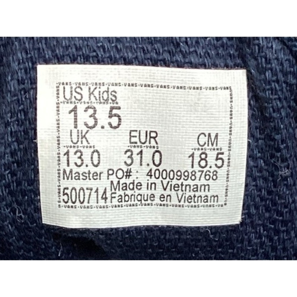 Vans Old Skool Kids 13.5 Navy Blue Flame Sneakers Youth Skate Shoes‎ EU 31 - Picture 8 of 11